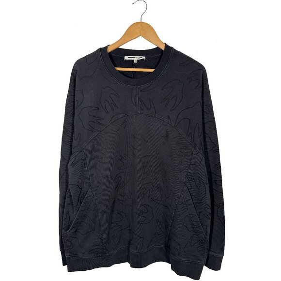McQ by Alexander McQueen Swallow Swarm Embroidered Sweatshirt size 2XL - Picture 1 of 8